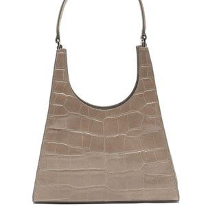 STAUD REY BAG | FRENCH GREY CROC EMBOSSED